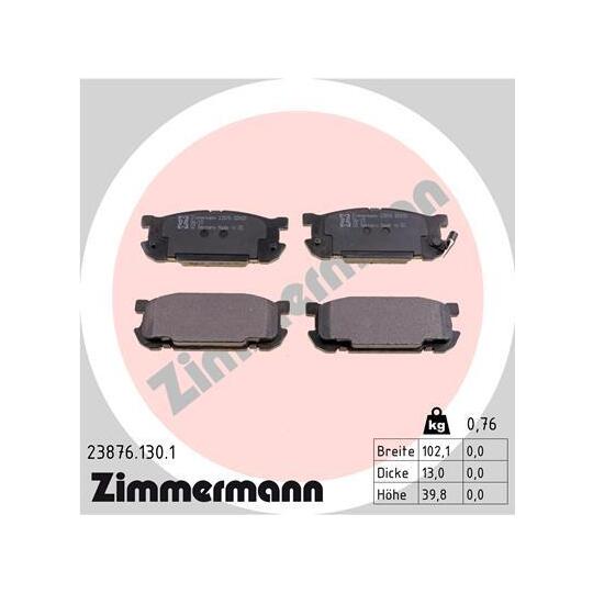 23876.130.1 - Brake Pad Set, disc brake 