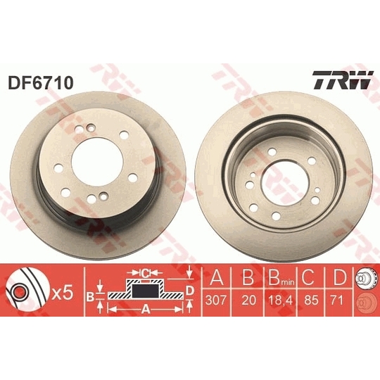 DF6710 - Brake Disc 