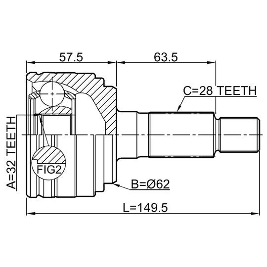 0510-GHMT - Joint, drive shaft 