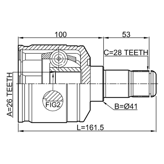 2211-CARNLH - Joint Kit, drive shaft 