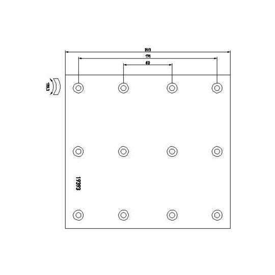 1939308 - Brake Lining Kit, drum brake 