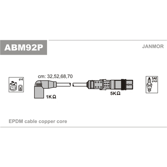ABM92P - Ignition Cable Kit 