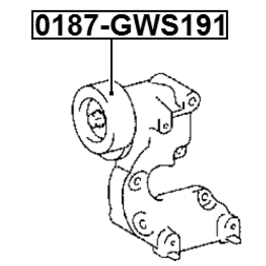 0187-GWS191 - Tensioner Pulley, v-ribbed belt 
