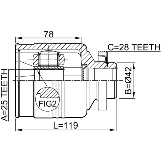 2211-SORRH - Joint Kit, drive shaft 