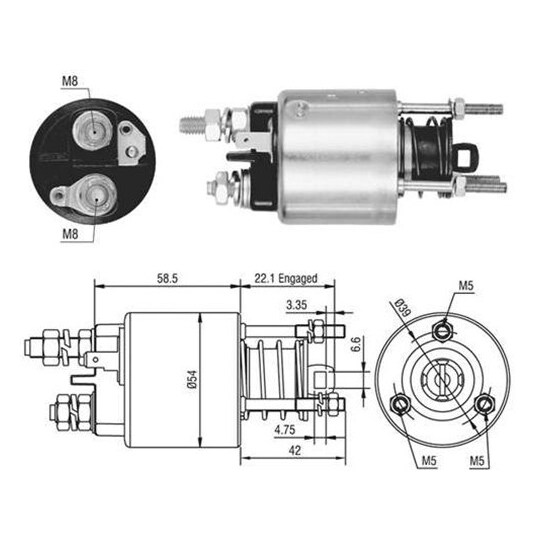 940113050473 - Solenoid Switch, starter 