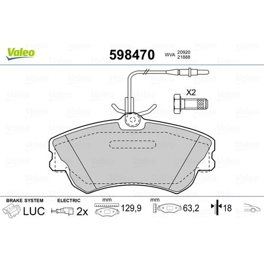 598470 - Brake Pad Set, disc brake 