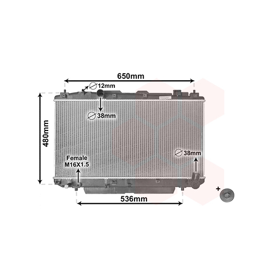 53002348 - Radiaator, mootorijahutus 