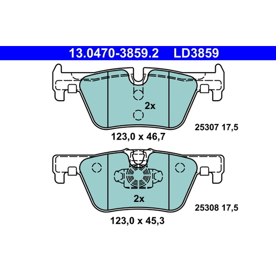 13.0470-3859.2 - Brake Pad Set, disc brake 