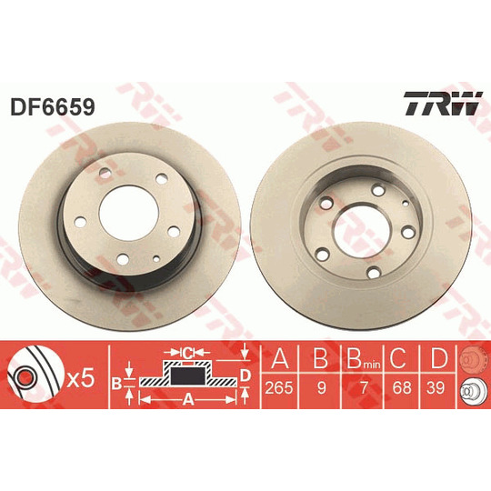 DF6659 - Brake Disc 