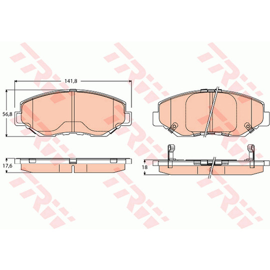 GDB3627 - Brake Pad Set, disc brake 