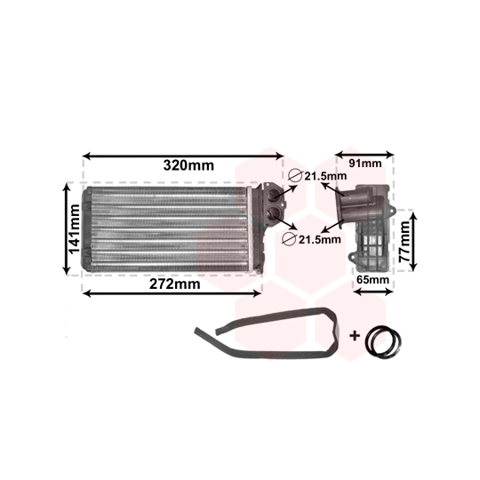 40006199 - Heat Exchanger, interior heating 