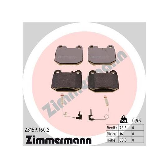 23157.160.2 - Brake Pad Set, disc brake 