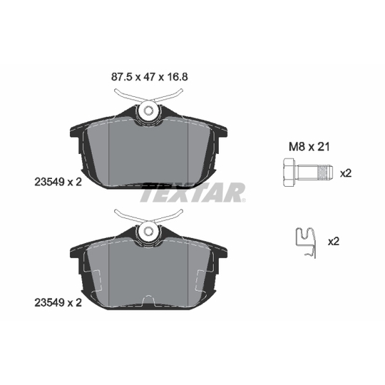 2354901 - Brake Pad Set, disc brake 