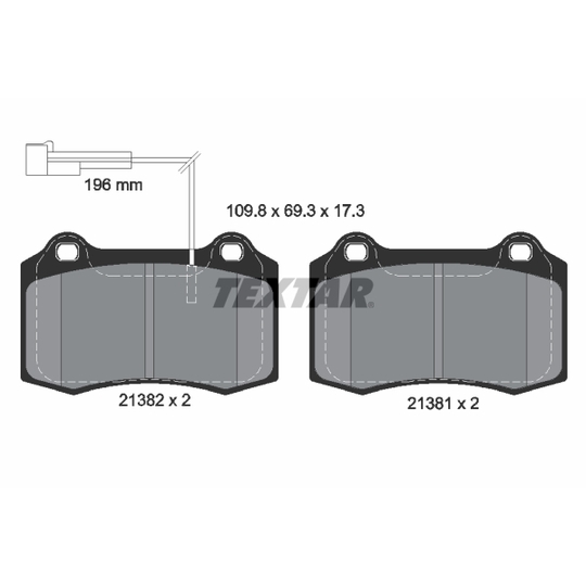 2138201 - Brake Pad Set, disc brake 