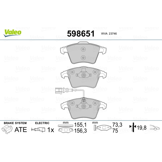 598651 - Brake Pad Set, disc brake 