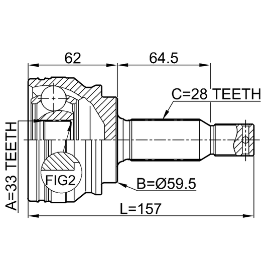 0410-CY34 - Joint Kit, drive shaft 