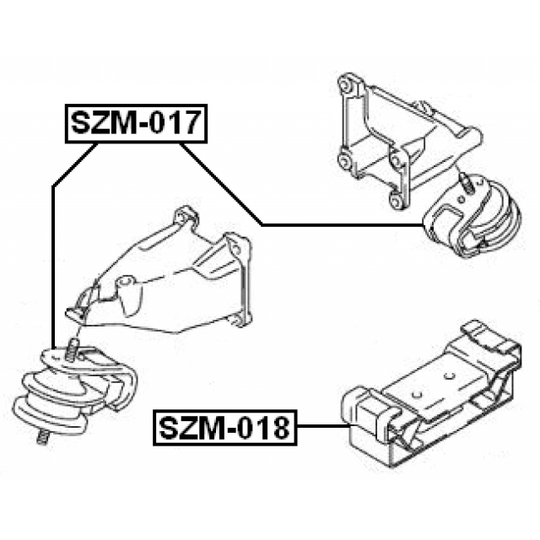 SZM-018 - Moottorin tuki 