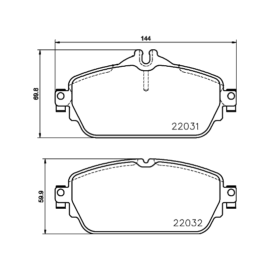 MDB3706 - Brake Pad Set, disc brake 