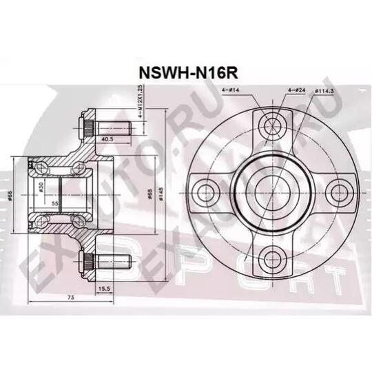 NSWH-N16R - Wheel hub 