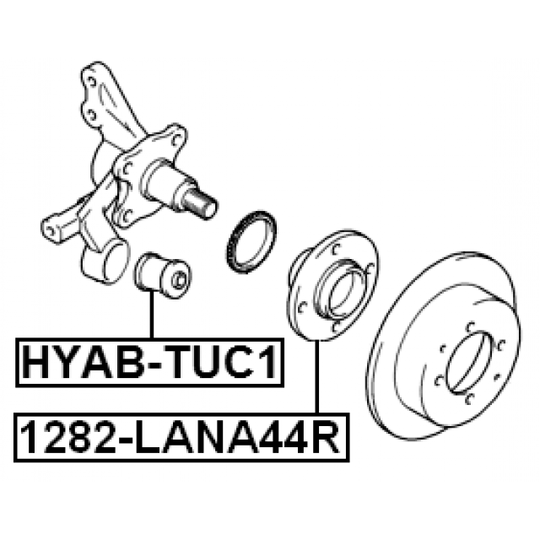 1282-LANA44R - Wheel hub 