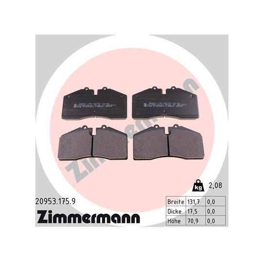 20953.175.9 - Brake Pad Set, disc brake 