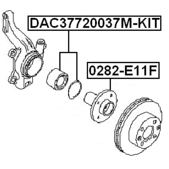 DAC37720037M-KIT - Hjullagerssats 