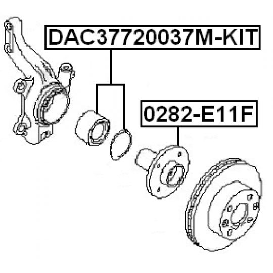 DAC37720037M-KIT - Rattalaagrikomplekt 