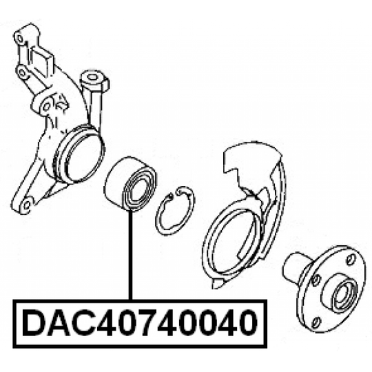 DAC40740040 - Pyöränlaakeri 