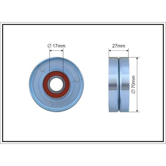 377-00 - Tensioner Pulley, v-ribbed belt 