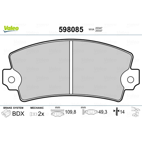 598085 - Brake Pad Set, disc brake 