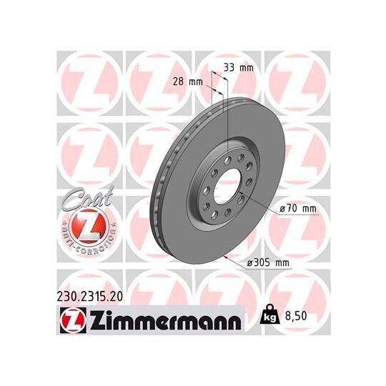 230.2315.20 - Brake Disc 