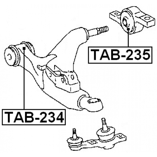 TAB-234 - Control Arm-/Trailing Arm Bush 