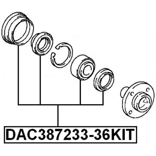 DAC387233-36KIT - Hjullagerssats 