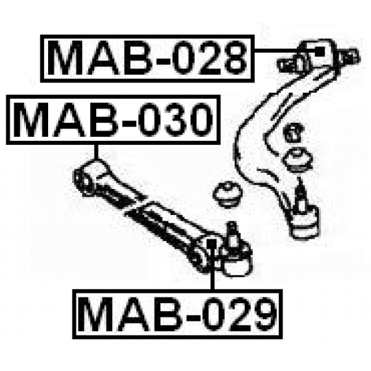 MAB-028 - Control Arm-/Trailing Arm Bush 