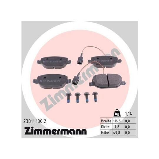 23811.180.2 - Brake Pad Set, disc brake 