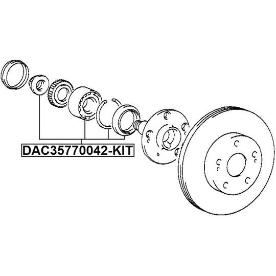 DAC35770042-KIT - Pyöränlaakeri 