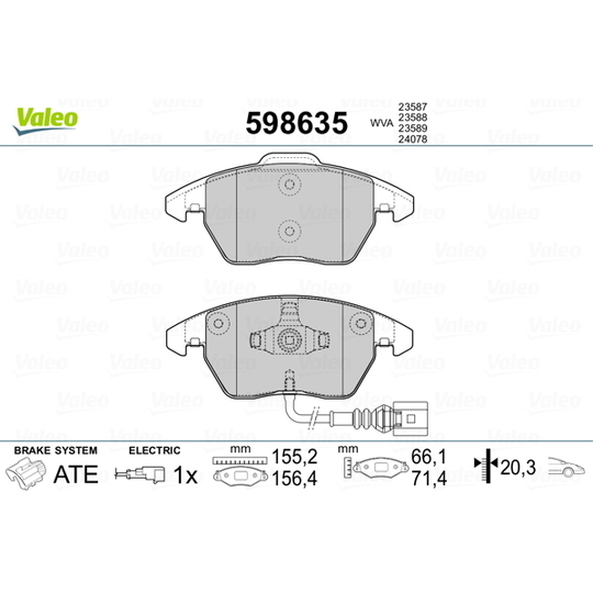 598635 - Brake Pad Set, disc brake 