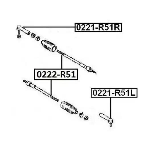 0222-R51 - Tie Rod Axle Joint 