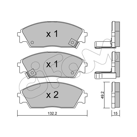822-236-1 - Brake Pad Set, disc brake 