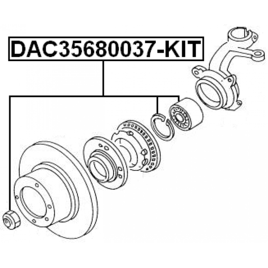 DAC35680037-KIT - Wheel Bearing Kit 