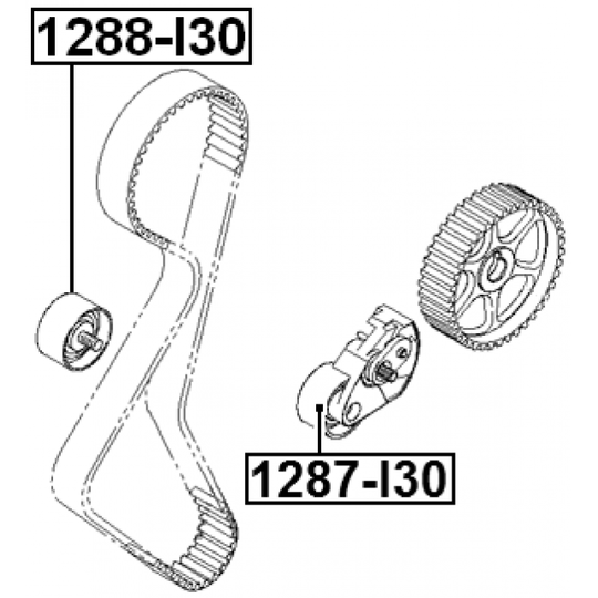 1288-I30 - Deflection/Guide Pulley, timing belt 