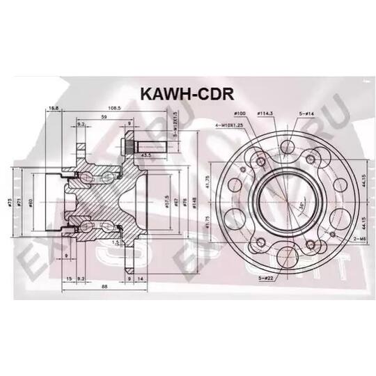 KAWH-CDR - Wheel hub 
