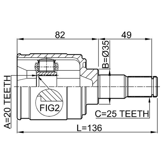 2211-PICMT - Joint, drive shaft 