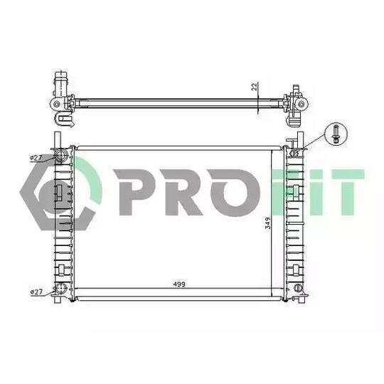 PR 2562A2 - Radiator, engine cooling 