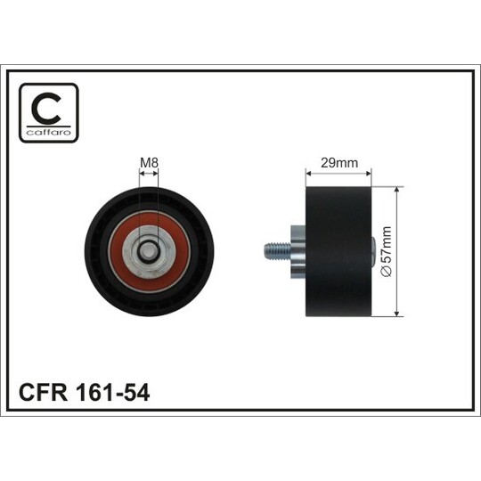 161-54 - Deflection/Guide Pulley, timing belt 
