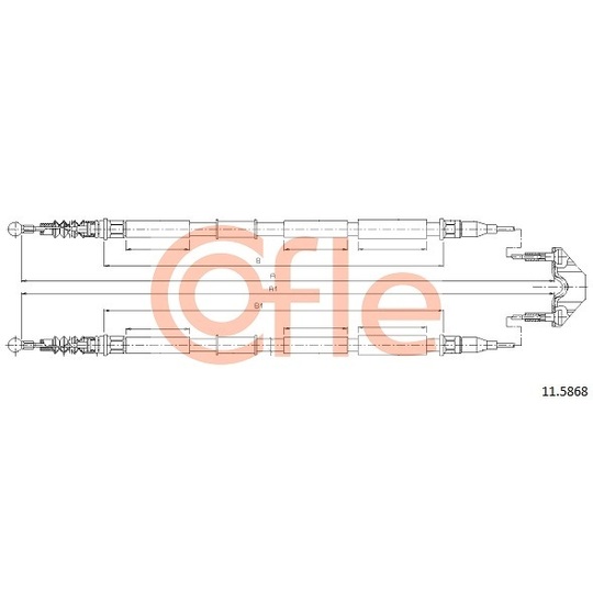 11.5868 - Cable, parking brake 