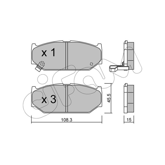 822-897-0 - Brake Pad Set, disc brake 
