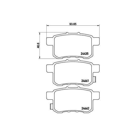 P 28 072 - Brake Pad Set, disc brake 