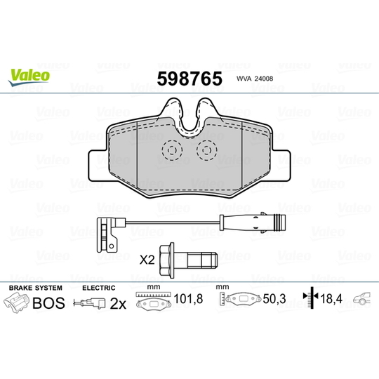 598765 - Brake Pad Set, disc brake 