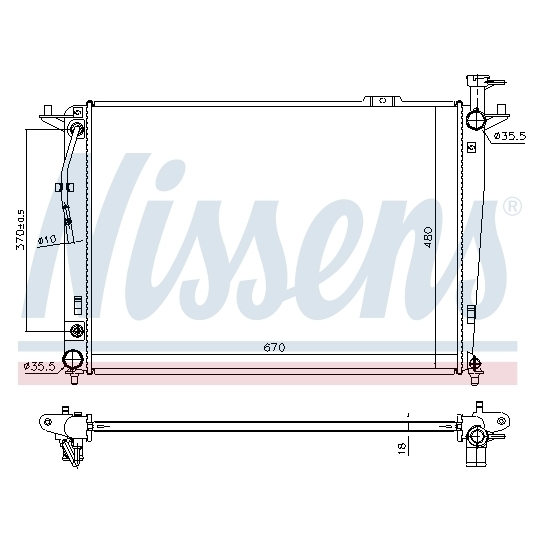 675035 - Radiator, engine cooling 